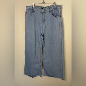 Zara Wide Leg Straight Jeans Baggy  Size 36